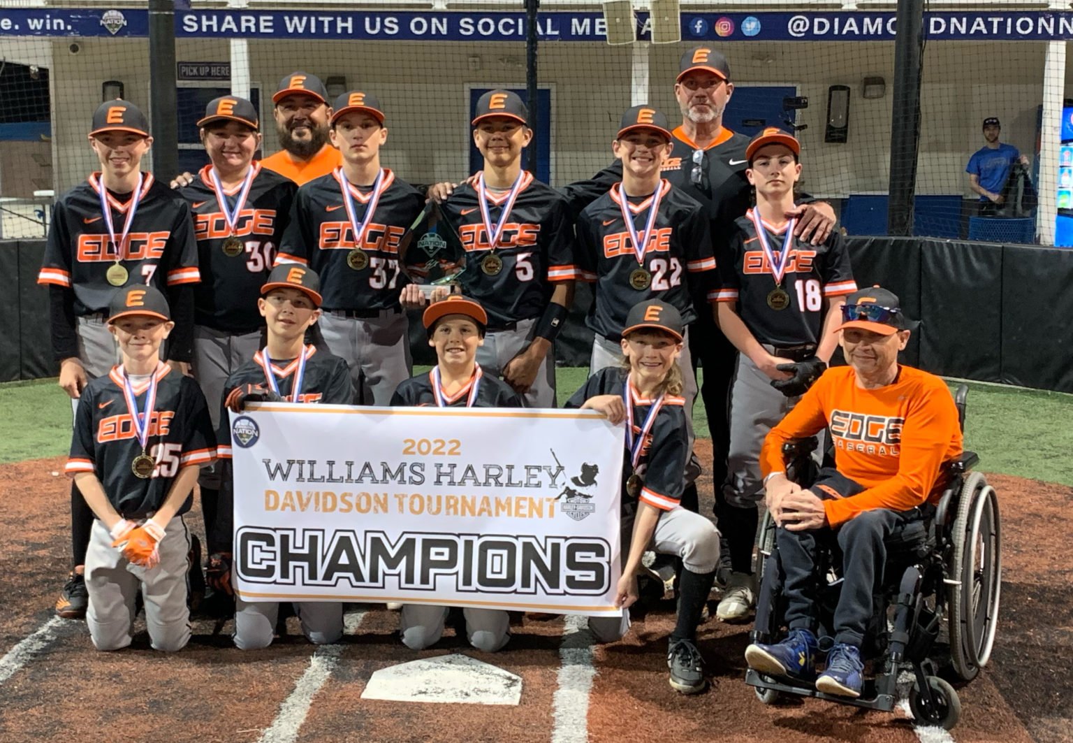 Edge Baseball wins 12U Harley with thirdinning fireworks show