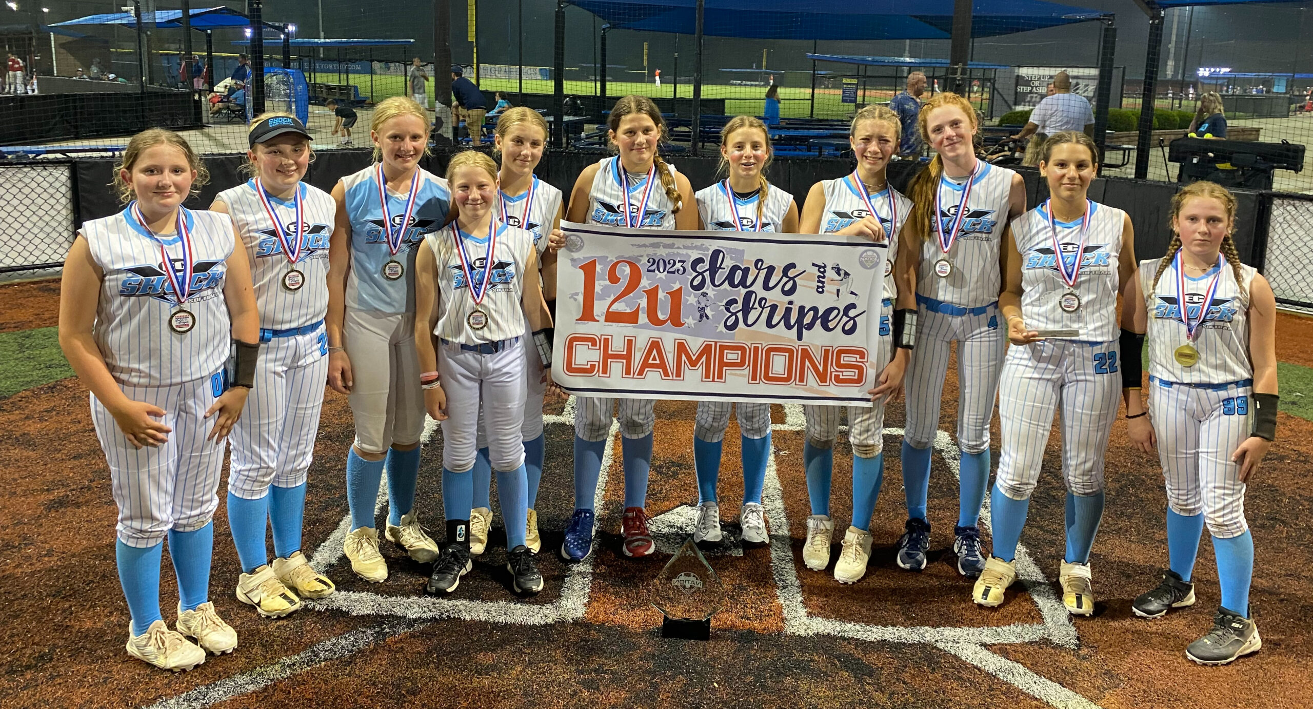 Electric City Shock jolts Stars & Stripes 12U field Diamond Nation